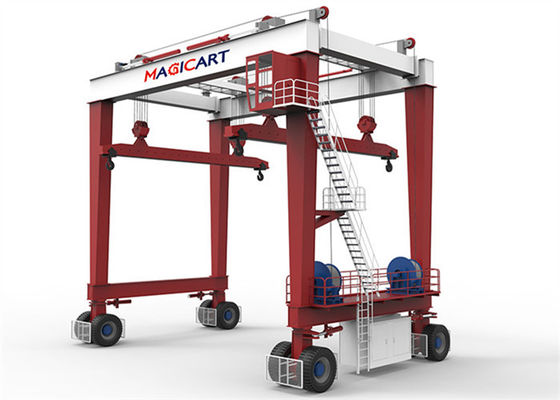 Dostosowane regulowane mobilne suwnice bramowe RTG 10t-1200t montowane na szynie